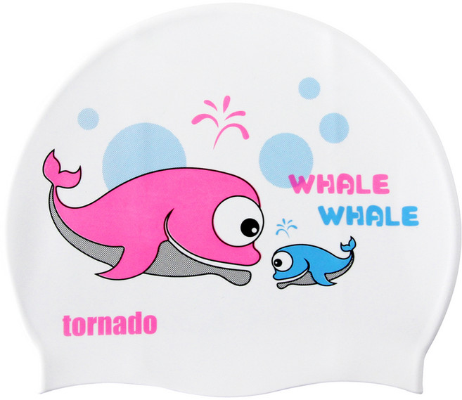 토네이도 디자인 실리콘 수영모자 TC1950, W + PK, 1개