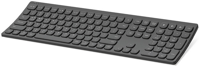 엑토 커브드 저소음 사무용 슬림 유무선겸용 일반형 키보드, 스톤 블랙, B605