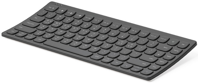 엑토 커브드 저소음 미니 유무선겸용 일반형 블루투스 키보드, 스톤 블랙, B603