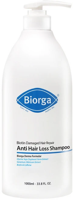 바이오가 바이오틴 손상모발개선 탈모완화 샴푸, 1L, 1개 - 쿠팡