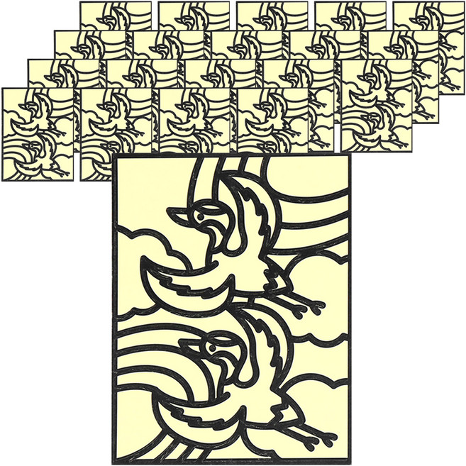 minhwashop 民畫燙金藝術DIY套組 鶴 UDPPP0123, 20套, 混合顏色