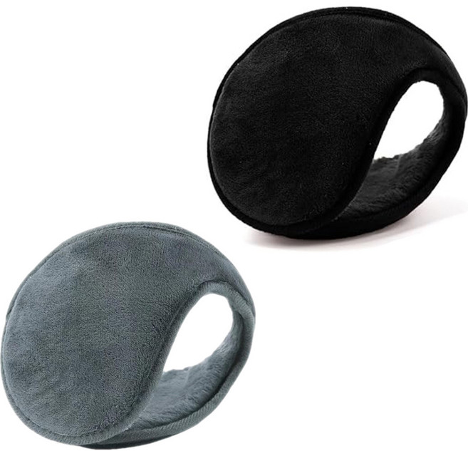 몬스터 이어머프 귀마개, 블랙 + 그레이, 2개