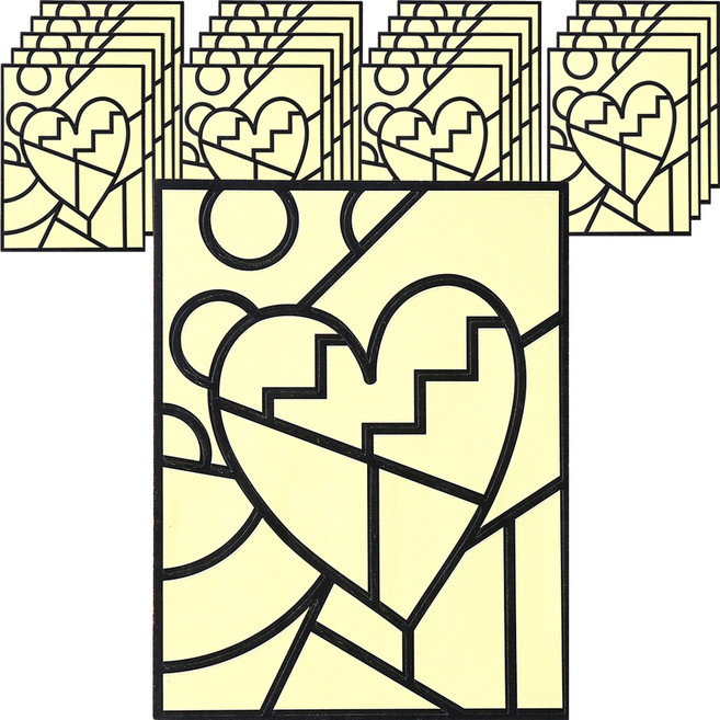 민화샵 팝아트 포일아트 만들기 세트, 하트(UDPPP0152), 20세트