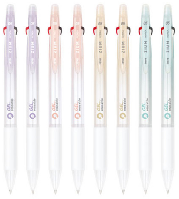JAVAPEN Jium3겔 可擦拭中性筆 0.5mm, 1套, 紫色 2支+米色 2支+薄荷綠 2支+蜜桃色 2支