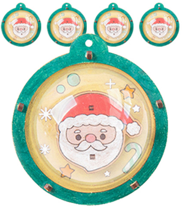 민화샵 크리스마스 입체 오너먼트 만들기 세트 XDPWD035, 05.산타, 5세트