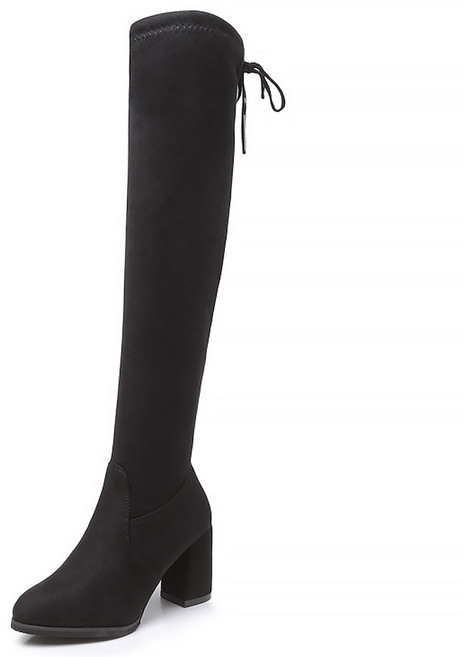 슈즈앤 여성용 니하이 삭스 롱부츠 힐 sn642