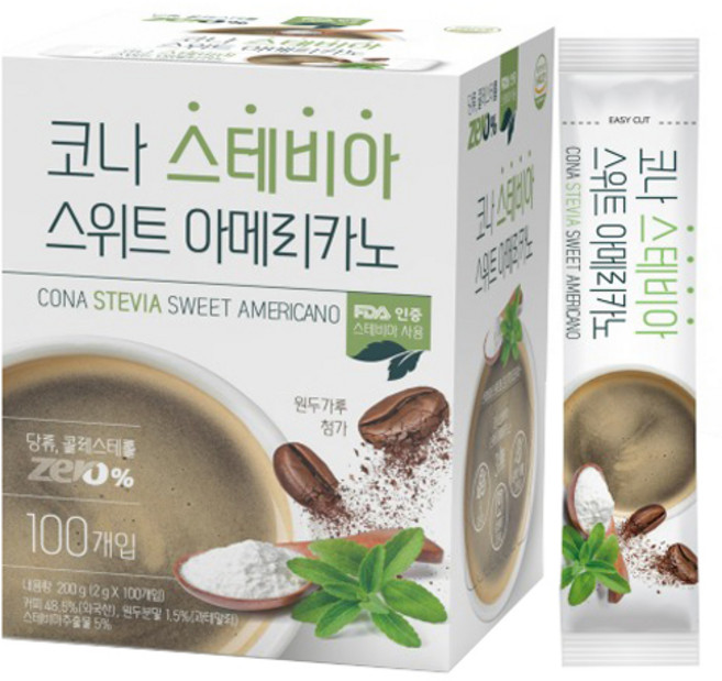 CONA 스테비아 스위트 아메리카노 커피믹스, 2g, 100개입, 1개