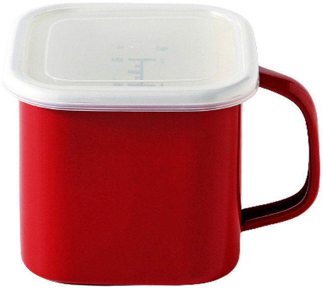 모다키친 인덕션 사각 핸들 법랑냄비 1.45L + 뚜껑 세트, 1개