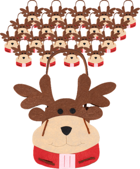 민화샵 크리스마스 펠트 미니가방 만들기 XDOFB040, 루돌프(XDOFB0403), 20세트