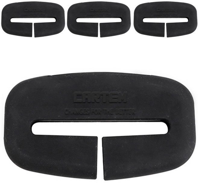 카템 안전벨트 버클 실리콘 커버, 모던 블랙, 4개