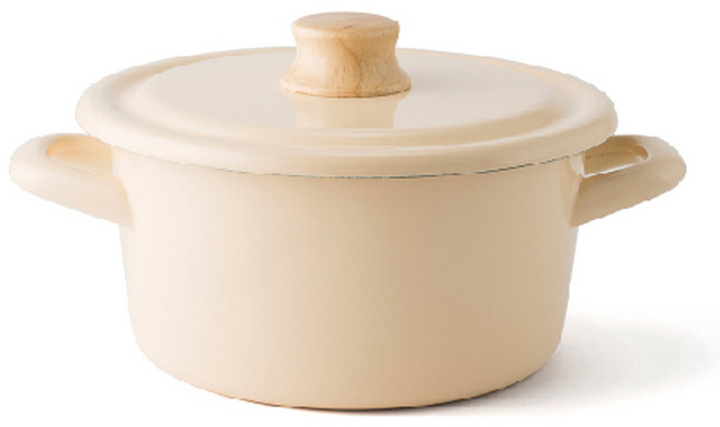 후지호로 인덕션 코튼 시리즈 양수냄비, 18cm, 코튼옐로우베이지, 1개