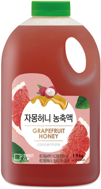 스위트컵 자몽허니 농축액, 1.9L, 1개