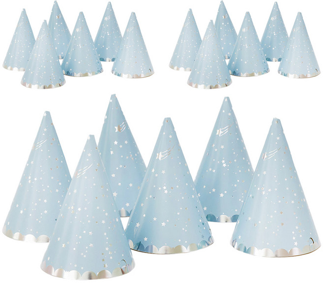 조이파티 생일고깔모자 6p, 블루스타, 3개