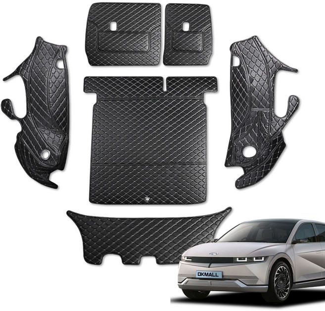 디케이몰 차량용 트렁크 풀 매트 커버 세트, 아이오닉5, 블랙