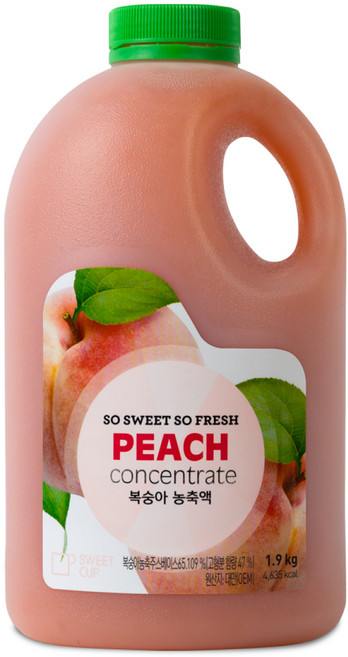 스위트컵 복숭아 농축액, 1.9kg, 1개