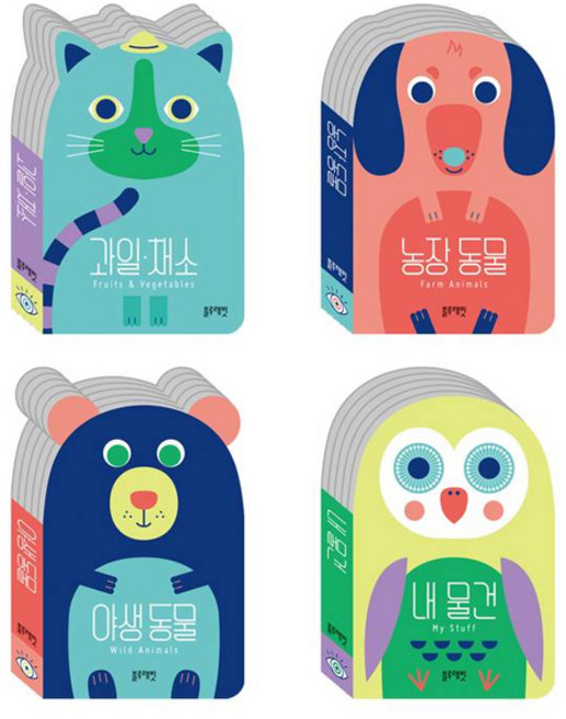 첫낱말사진인지책 똑똑한눈맞춤 전 4권 세트, 블루래빗