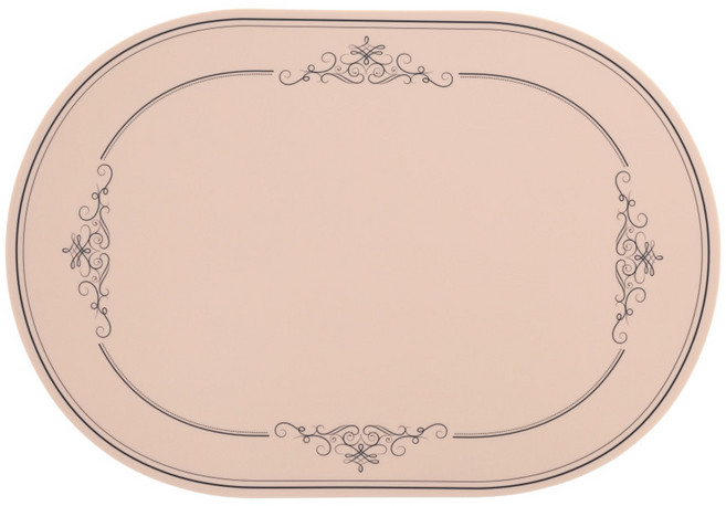 디아르 플래티넘 실리콘 방수 식탁매트 그라치오소, 핑크베이지, 43 x 29.5 cm, 1개