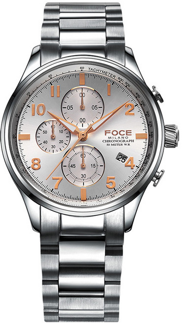 포체밀라노 남성용 크로노그래프 메탈 시계 43mm FM7530 + 선물세트 + 공구