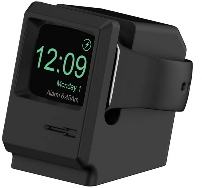 랩데이 1984 맥킨토시 애플워치 충전 거치대, 블랙, 1개