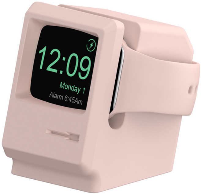 랩데이 1984 맥킨토시 애플워치 충전 거치대, 핑크, 1개
