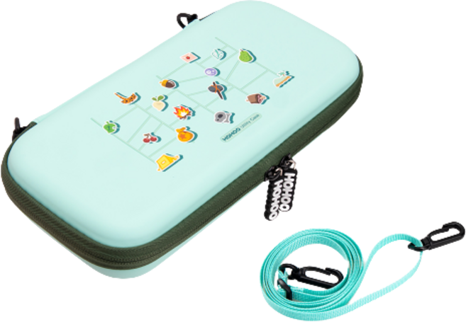 HOHOO 任天堂 Switch OLED 動物森友會 輕薄保護殼 收納包 H5, 薄荷綠, 1個