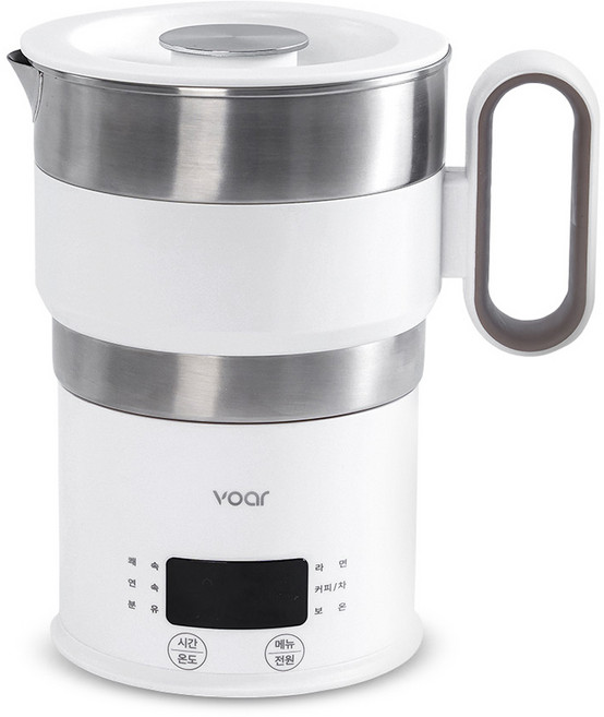 보아르 이지전기포트S 휴대용 접이식 여행용 올스텐 무선 커피포트, VPT-007WH