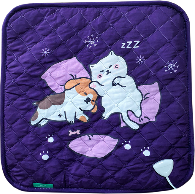 룰루아 1인용 전기방석 LU_C301, 보라개피곤, 44 x 44 cm