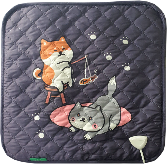 룰루아 전기방석 LU_C301, 그레이놀아주개, 44 x 44 cm