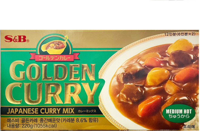 에스앤비골든 카레 중간매운맛, 220g, 1개