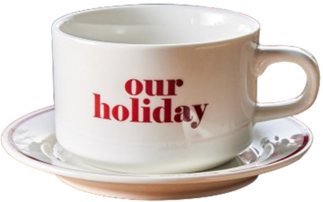 모던하우스 메리베어 커피잔 + 플레이트 1인세트, 혼합색상, 1세트