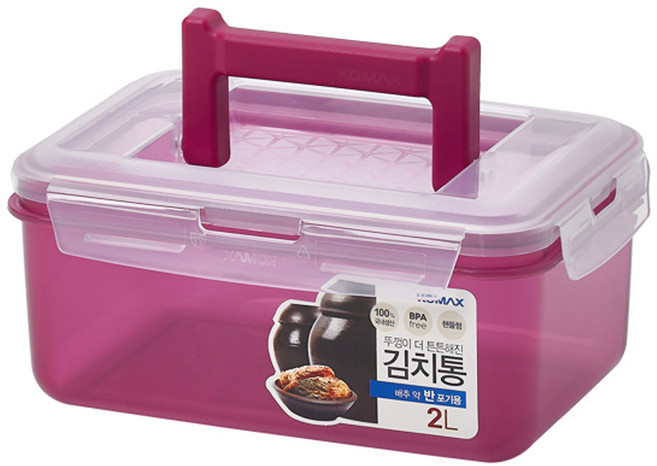코멕스 김치통 마젠타, 2L, 1개