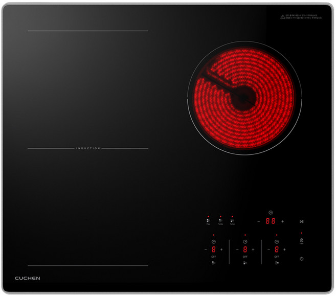 쿠첸 FLEX 하이브리드 레인지 3구 방문설치, CIR-C3F3120DSBE, 빌트인