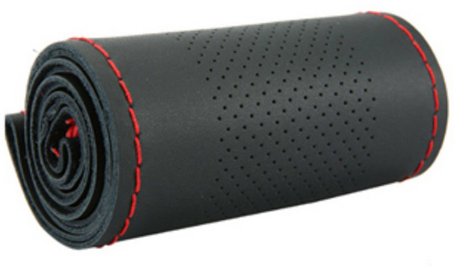 오토크루 소가죽 수작업 바느질 DIY 핸들커버 센터타공, 블랙