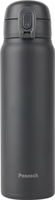 PEACOCK 피코크 원터치 보온보냉 대용량 텀블러, 차콜그레이, 600ml, 1개