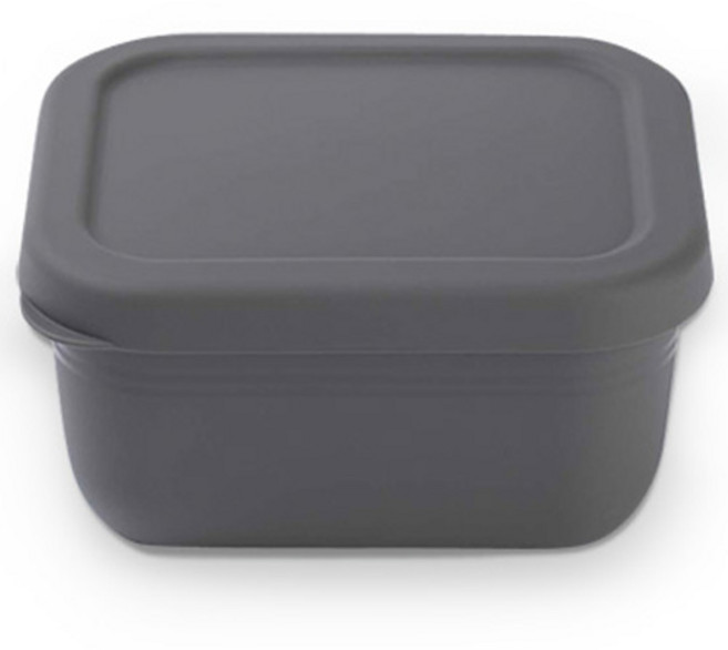 마미스테이블 푸드그레이드 실리콘 냉동실 전자레인지 밀폐용기 담소 M, 스톤그레이, 1개