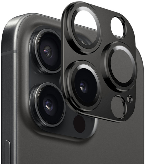 스페이스쉴드 애플 아이폰 호환 컬러핏 카메라 보호 필름 세트 블랙티타늄, 1세트