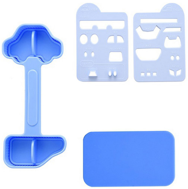 아네스트 이홈베이킹 자동차 주먹밥틀 4종 세트, 혼합색상, 1세트