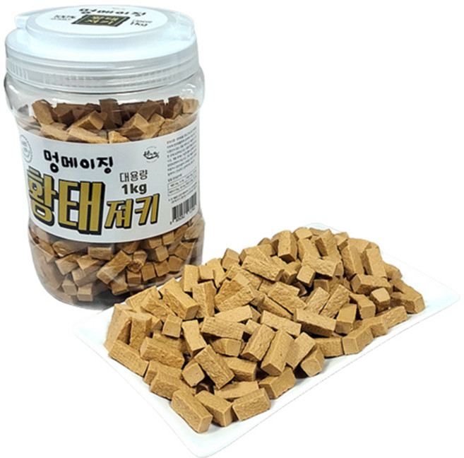 멍메이징 강아지 소프트 간식 져키, 황태, 1kg, 1개