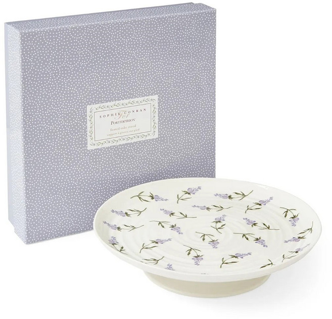 포트메리온 소피콘란 라벤듈라 케이크 스탠드, 화이트 + 연보라, 1개