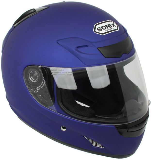SONIX 풀페이스 오토바이 헬멧 JX-7, 무광 블루