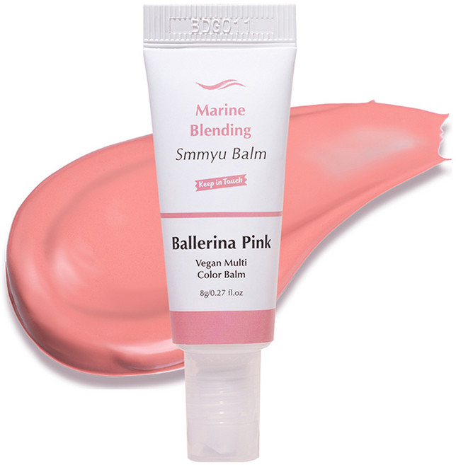 Keep In Touch Marine Blending Smmyu眼影腮紅膏, 1條, Ballerina Pink