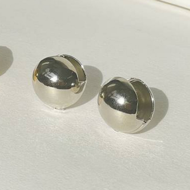 엘라주르 여성용 제니스 원터치 볼드 통통 귀걸이 20mm