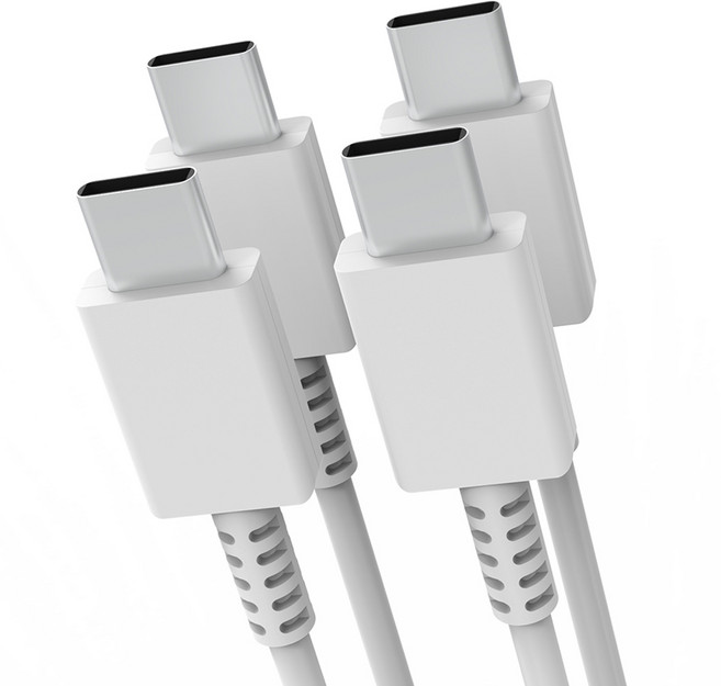 더블디 C to C PD 고속충전 케이블 45W, 120cm, 화이트, 3개