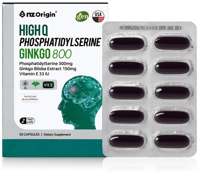 엔젯오리진 하이큐 포스파티딜세린 징코 800, 50정, 1개 - 쿠팡