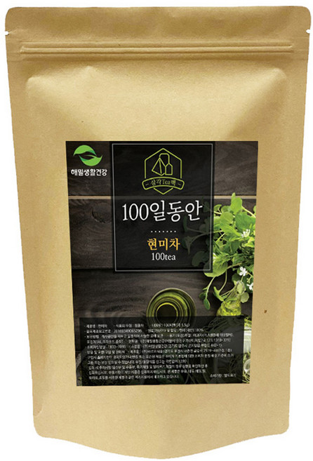 해밀생활건강 100일동안 현미차 삼각티백, 1.5g, 100개입, 1개
