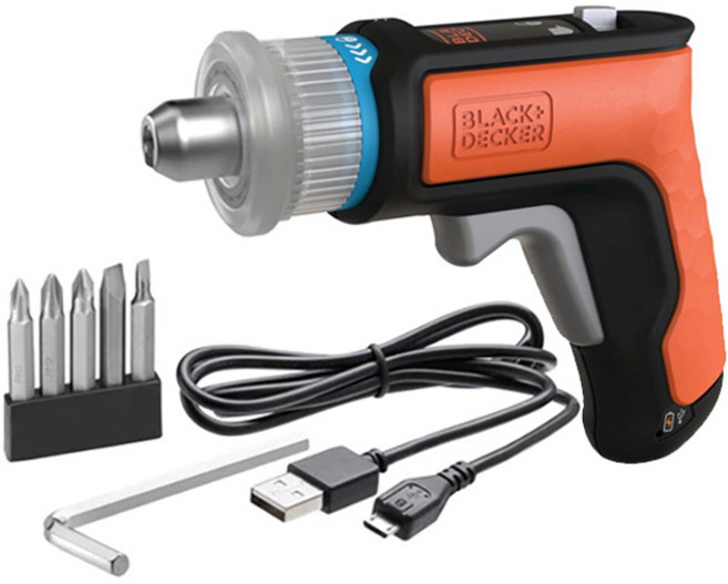 블랙앤데커 4V MAX 리튬이온 스크류 드라이버 BCRTA601, 1개