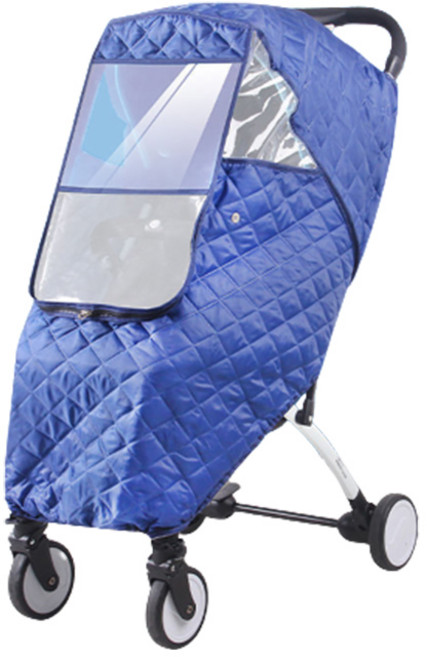 제이미마켓 유모차 방풍 커버, 블루, 1개