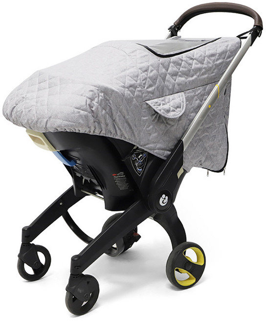 유모차 방한 방풍 커버, 그레이, 1개
