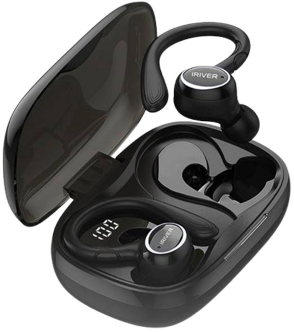 아이리버 블루투스 무선 귀걸이형 이어폰 스포츠 커널형 2in1 IB-EARPIN5 블랙 5시간 방수가능