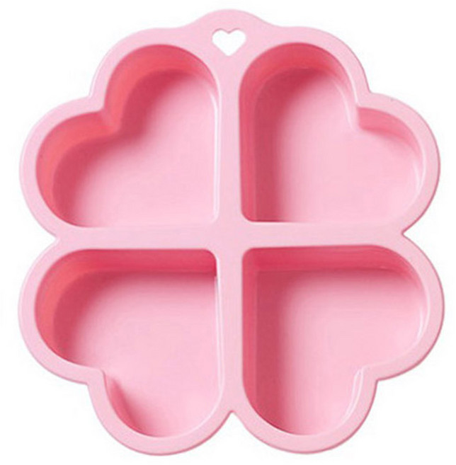 이홈베이킹 실리콘 하트몰드 4구 26 x 24 x 4.5 cm, 랜덤발송, 1개